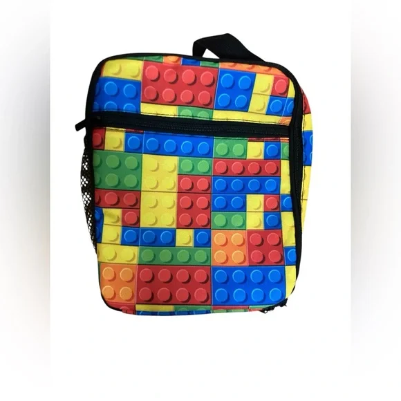 Fun Blocks Colorful Insulated Lunch Bag - Picture 2 of 6